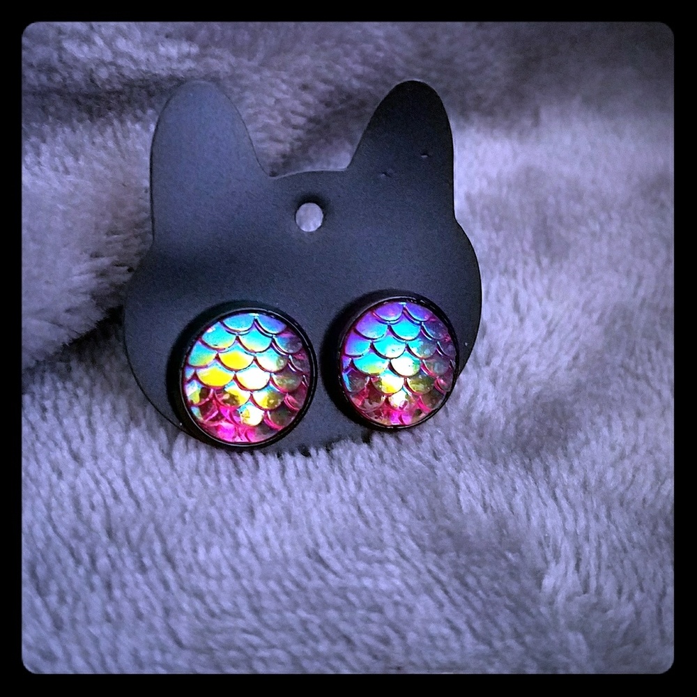 Mermaid scale earrings